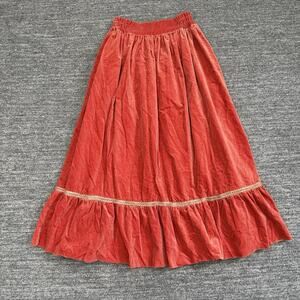 Vintage Me-eve Skirt Women Small Velvet Midi Lined Renaissance Romantic 70s